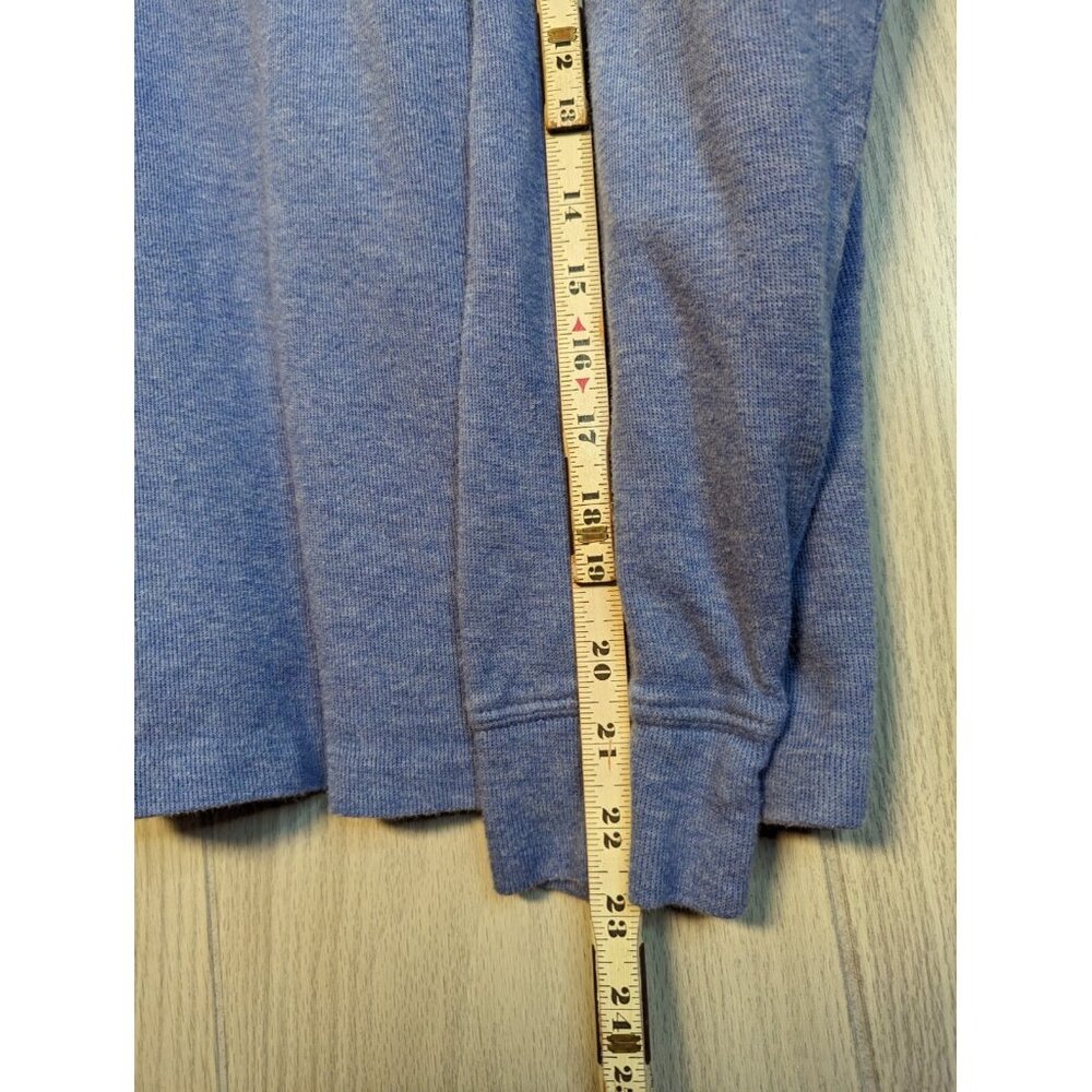 POLO RALPH LAUREN Estate Rib Jumper Blue Quarter 1/4 Zip Mens XL - Picture 6 of 7